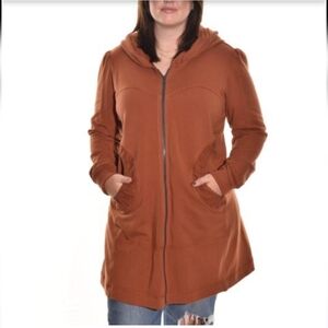 Color Me Cotton. Zip Front Long Hoodie Size M